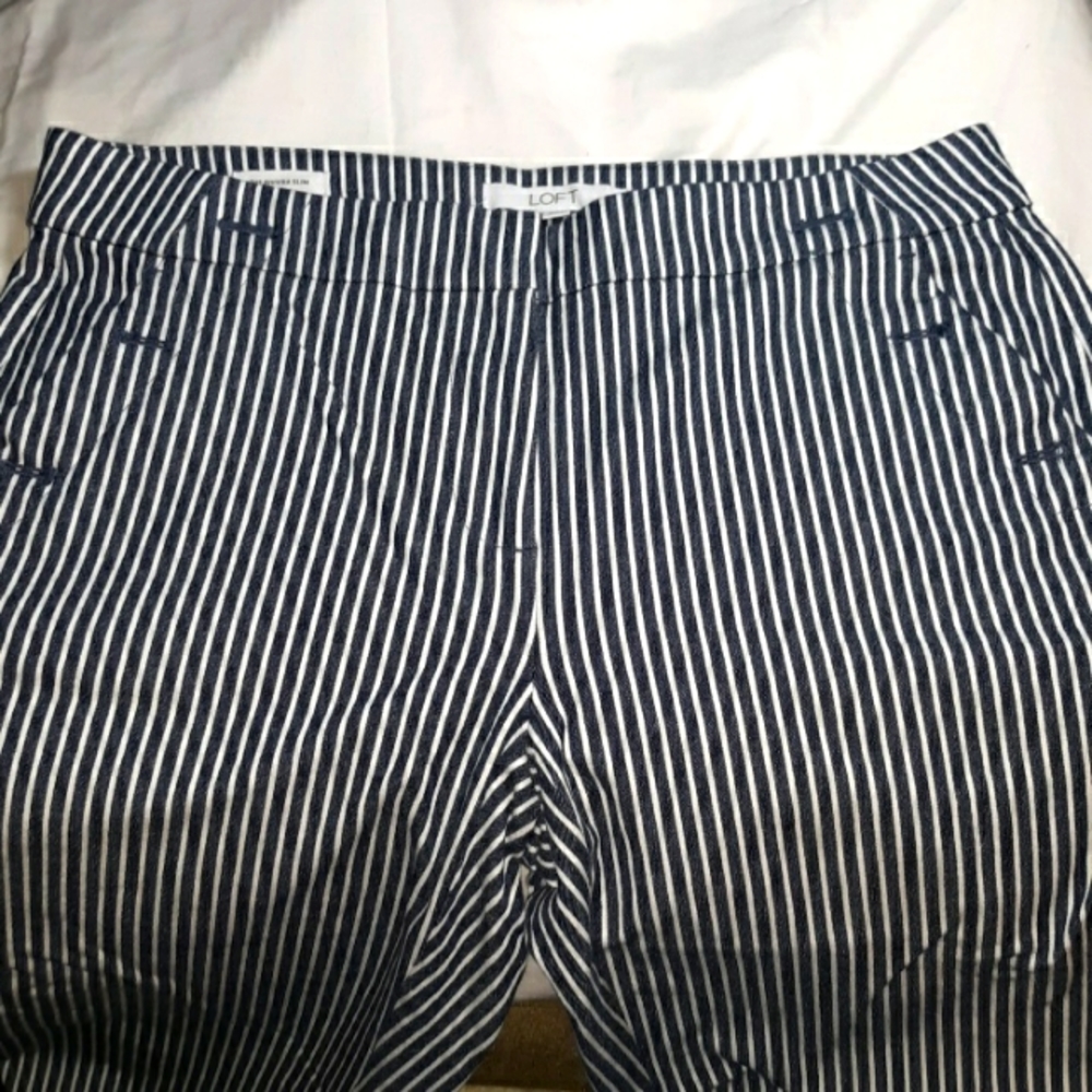 Size 2 LOFT "THE RIVIERA SLIM" zip up pants.